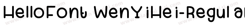 HelloFont WenYiHei-Regular字体转换